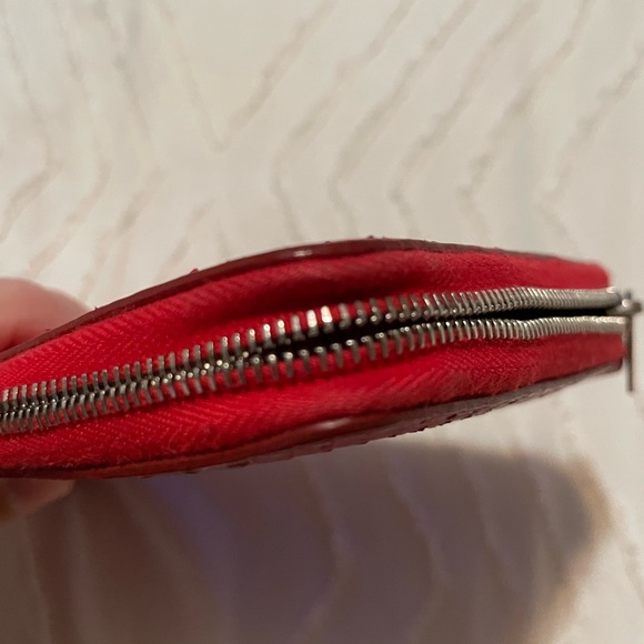 Celine Red Python Lambskin Large Zip Around Multifunctional wallet with COA - Picture 5 of 15